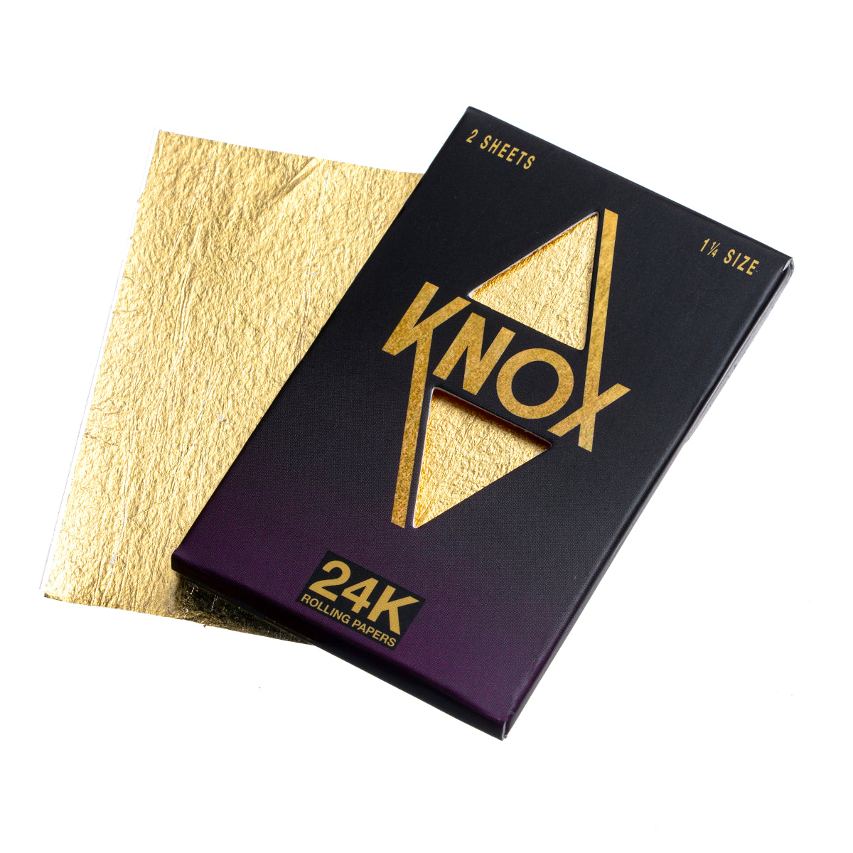 KNOX 24K Gold Rolling Paper Standard Size 2 Sheet Pack