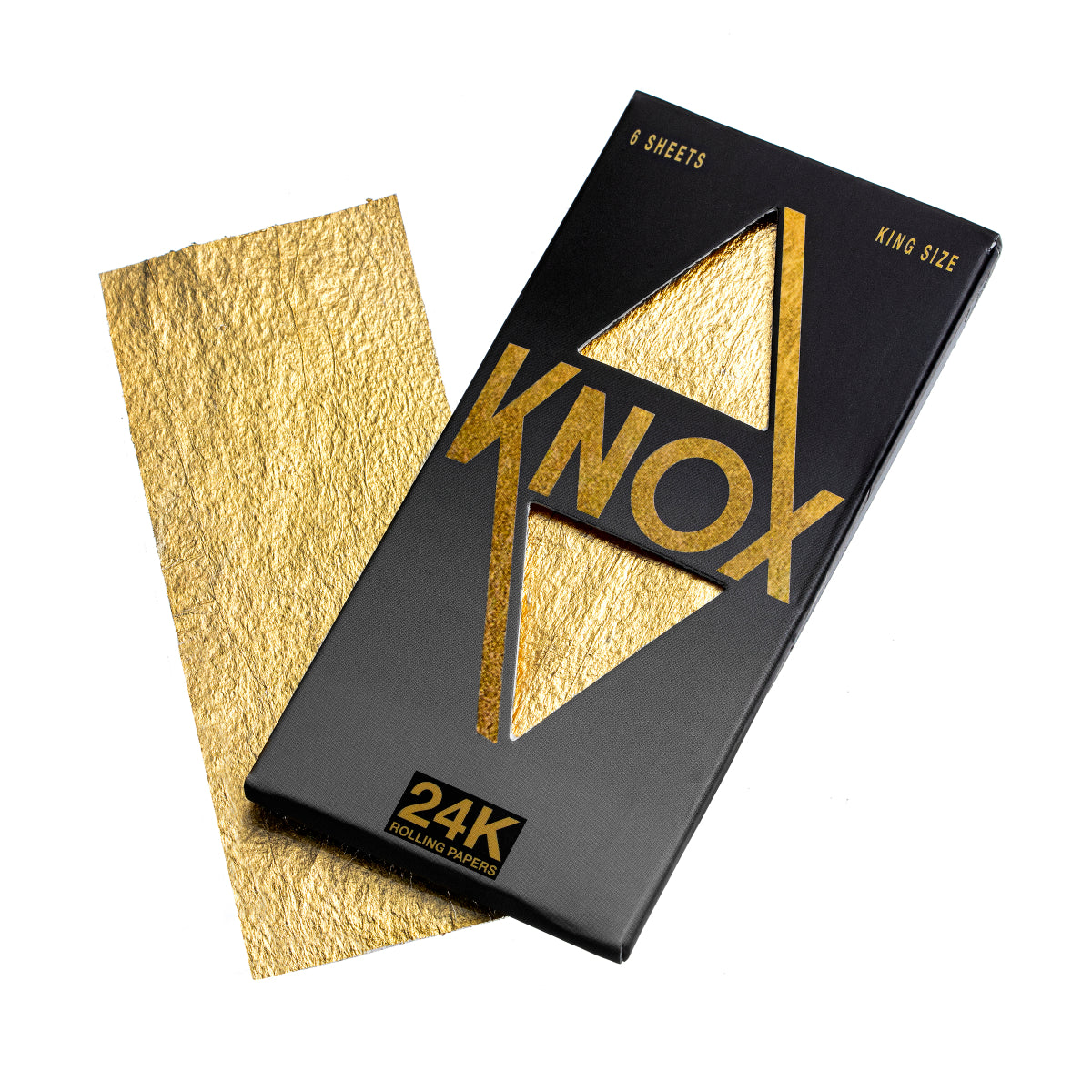 KNOX 24K Gold Rolling Paper King Size 6 Sheet Pack
